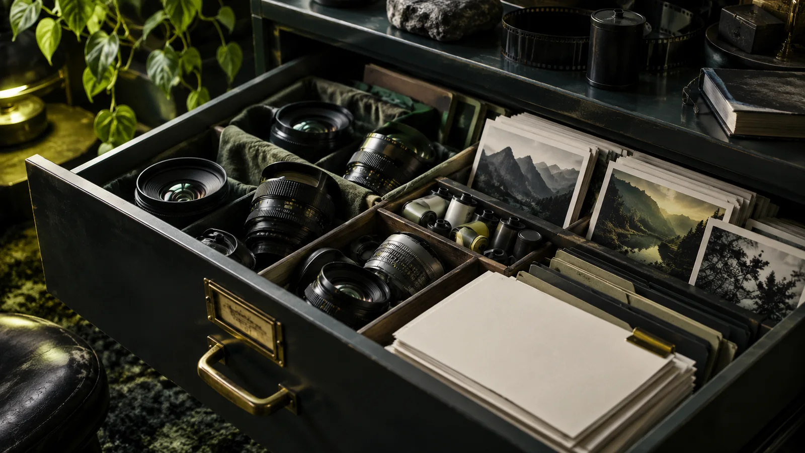 An organized archive of lenses and photographic references.
